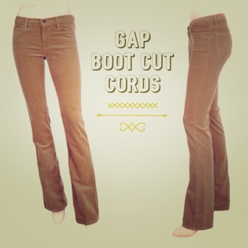 GAP⚡️Mid Rise Sexy Boots Chipmunk Cord Pants_27/4